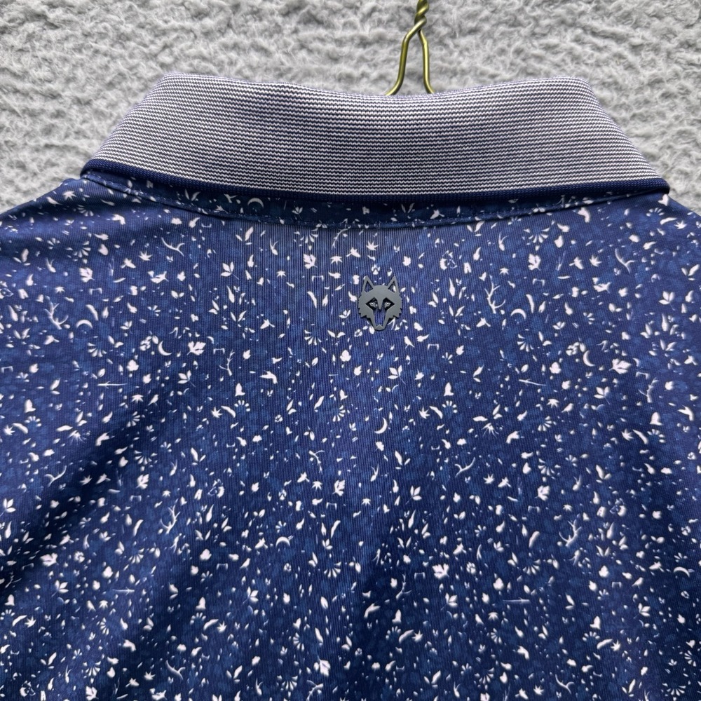 Greyson Golf Polo Shirt Mens XL Blue Angel Tears AOP Stretch Justin Thomas NWT - Picture 4 of 13